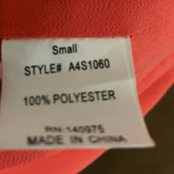 Miami sheer orange blouse with beaded accent size small - Picture 7 of 7